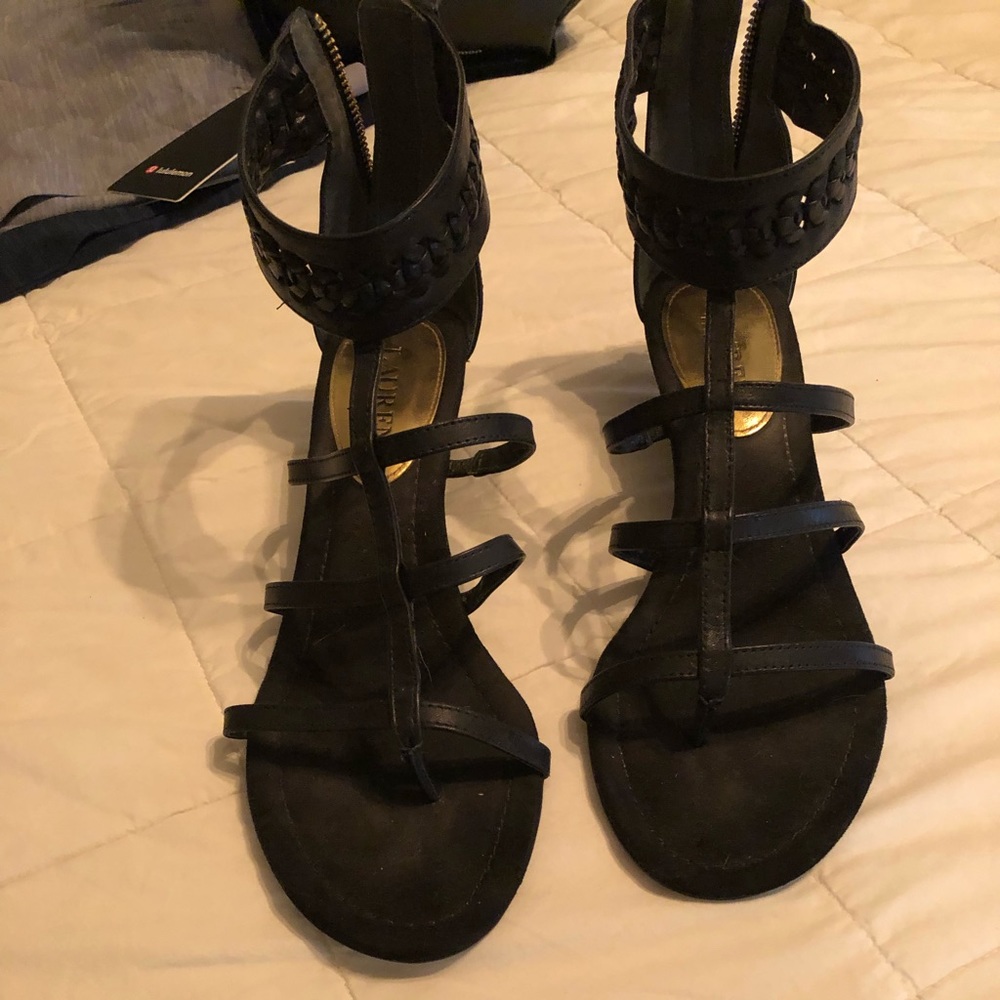 Ralph Lauren wedge sandals 8.5